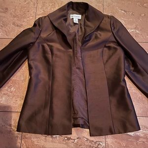 BROWN SATIN BLAZER